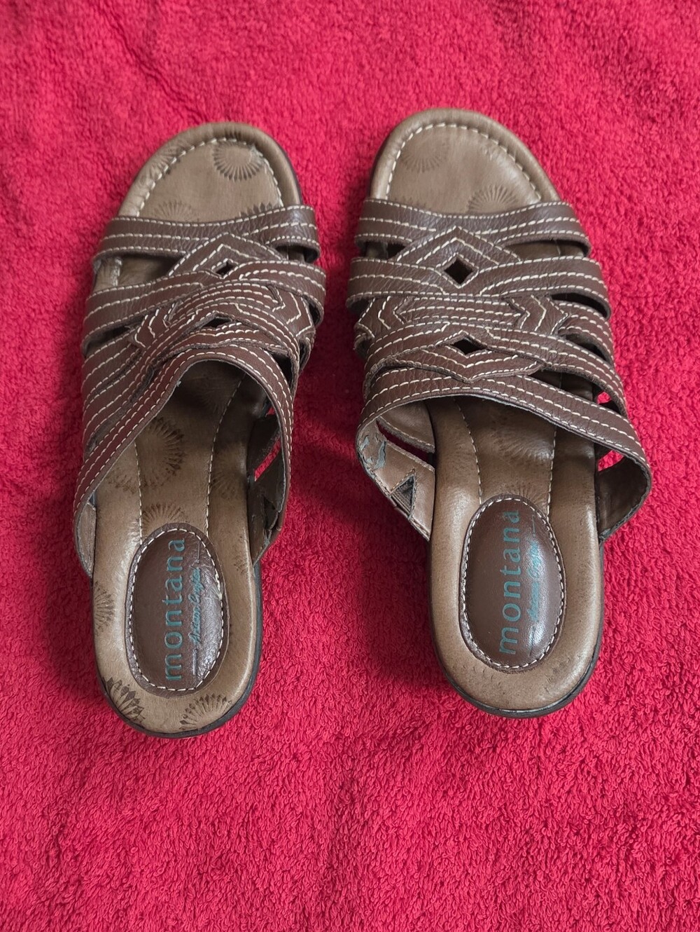 Montana Brown Strappy Women's Slide Sandals